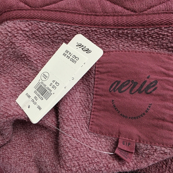 Aerie OH SNAP Sweatshirt Red Small Deep Cherry NWT - Picture 10 of 10